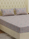 120 GSM Polyester Double Bed Bedsheet with 2 Pillow Covers Clara Collection