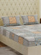 120 GSM Polyester Double Bed Bedsheet with 2 Pillow Covers Clara Collection