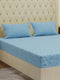 120 GSM Polyester Double Bed Bedsheet with 2 Pillow Covers Clara Collection