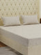 120 GSM Polyester Double Bed Bedsheet with 2 Pillow Covers Clara Collection
