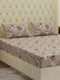 120 GSM Polyester Double Bed Bedsheet with 2 Pillow Covers Clara Collection
