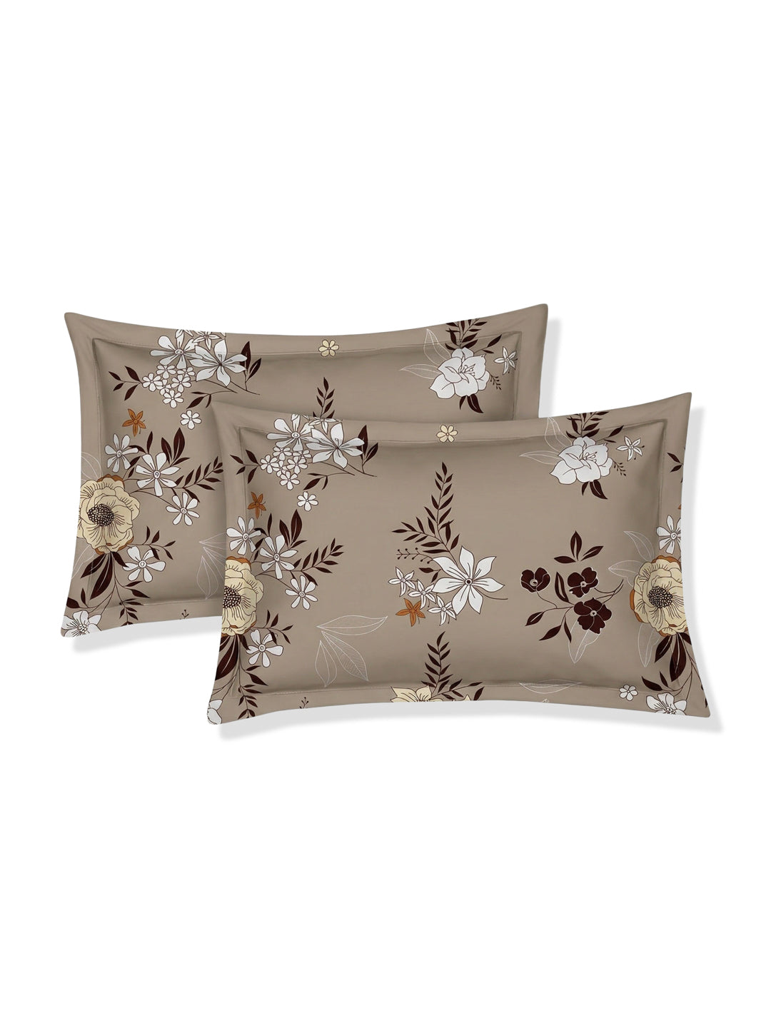 120 GSM Polyester Double Bed Bedsheet with 2 Pillow Covers Clara Collection