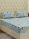 120 GSM Polyester Double Bed Bedsheet with 2 Pillow Covers Clara Collection