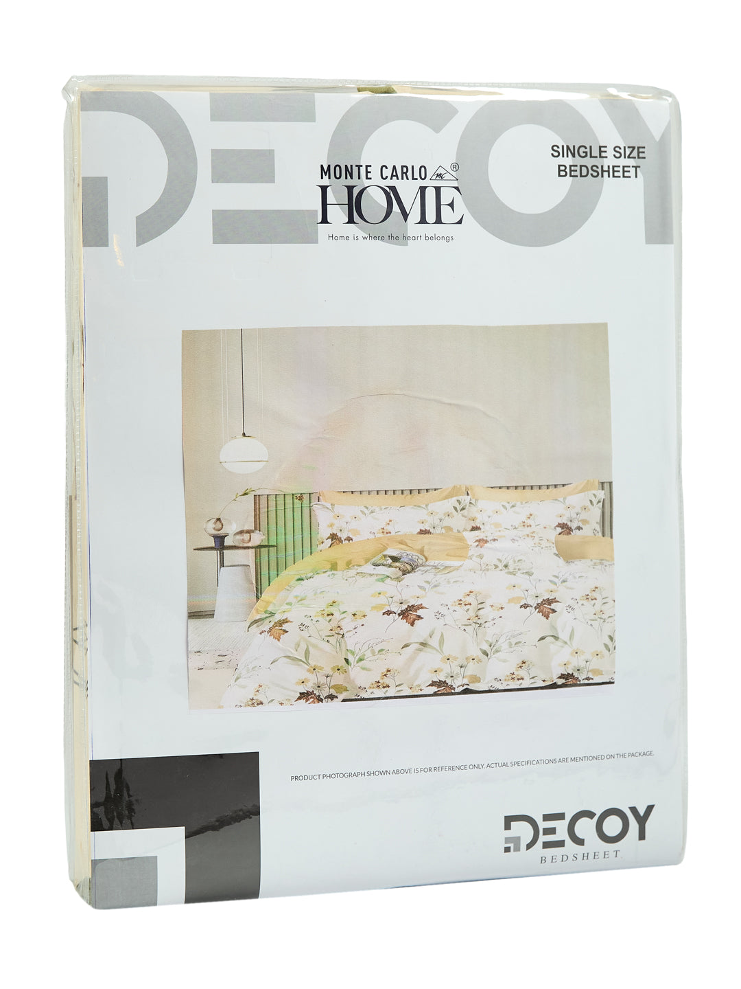 130 GSM Polyester Single Bed Bedsheet with 1 Pillow Cover Decoy Collection
