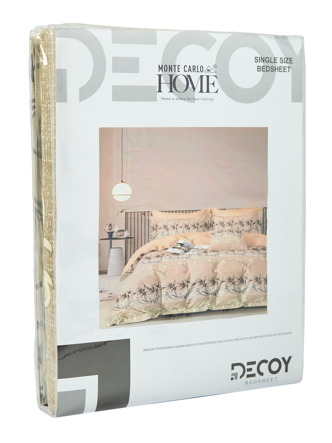 130 GSM Polyester Single Bed Bedsheet with 1 Pillow Cover Decoy Collection