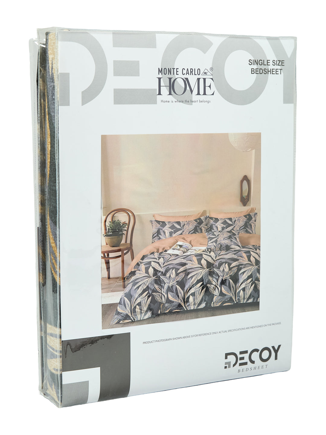 130 GSM Polyester Single Bed Bedsheet with 1 Pillow Cover Decoy Collection