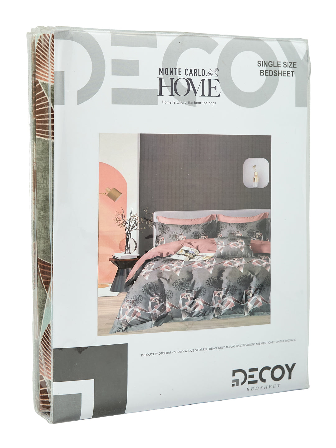 130 GSM Polyester Single Bed Bedsheet with 1 Pillow Cover Decoy Collection