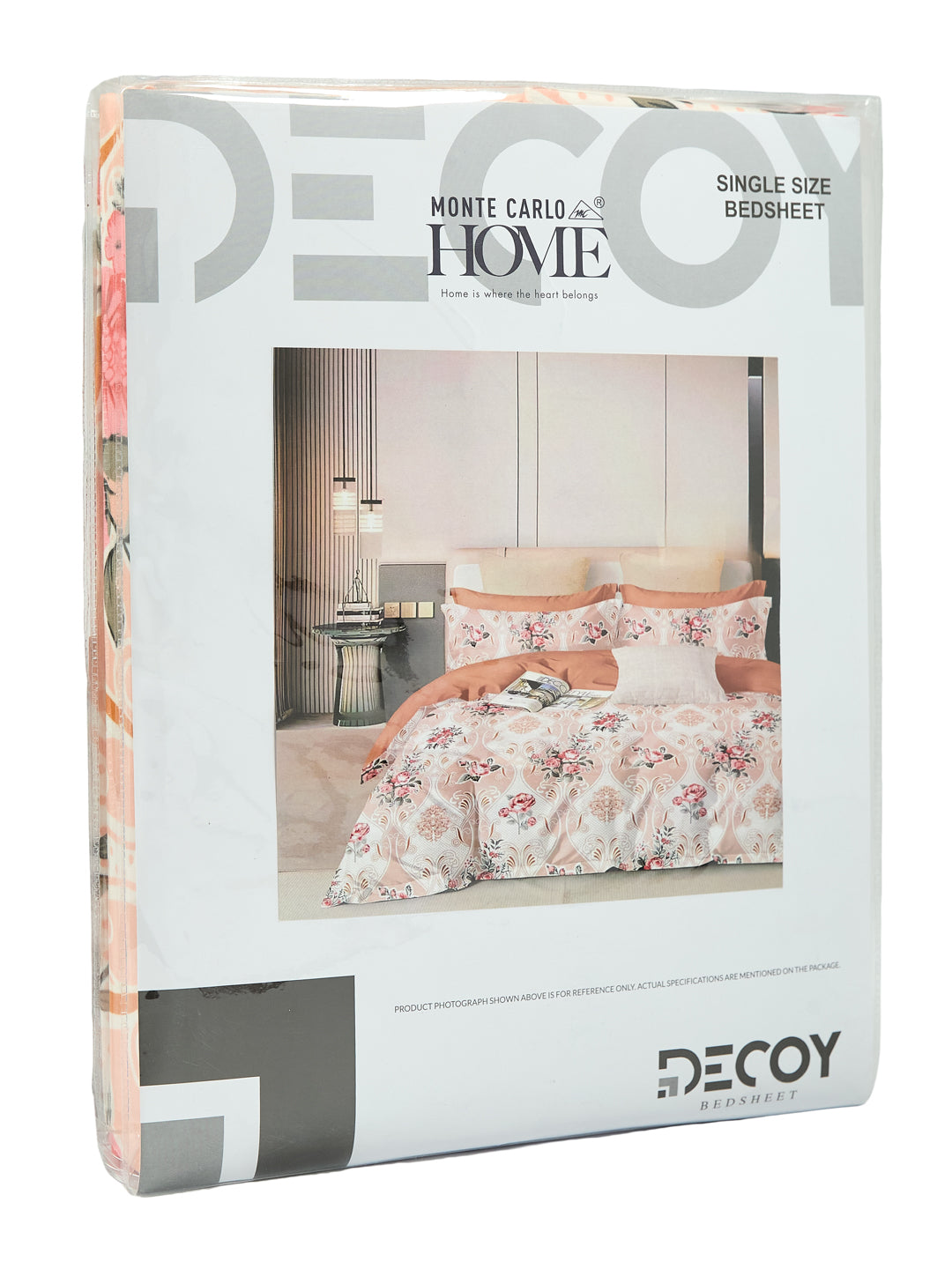 130 GSM Polyester Single Bed Bedsheet with 1 Pillow Cover Decoy Collection