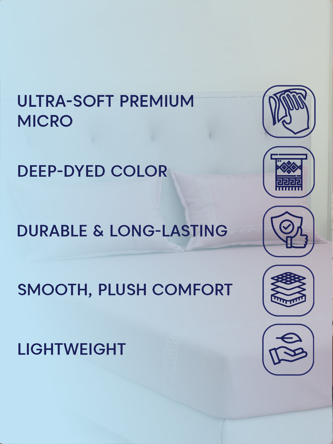 Premium 110 GSM Polyester King Size Bedsheet with 2 Pillow Covers Elite Embroidery Collection