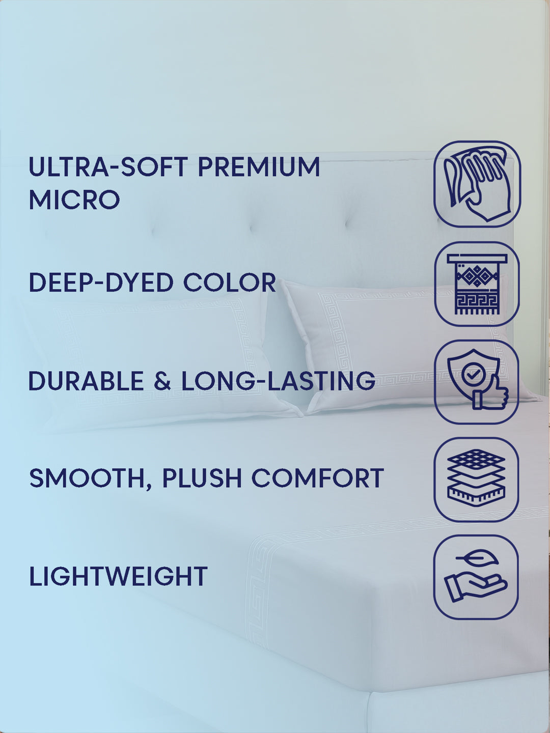 Premium 110 GSM Polyester King Size Bedsheet with 2 Pillow Covers Elite Embroidery Collection