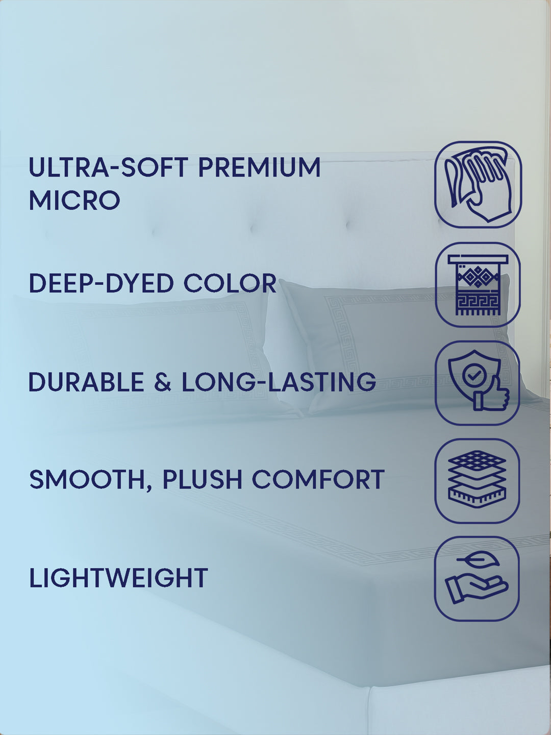 Premium 110 GSM Polyester King Size Bedsheet with 2 Pillow Covers Elite Embroidery Collection