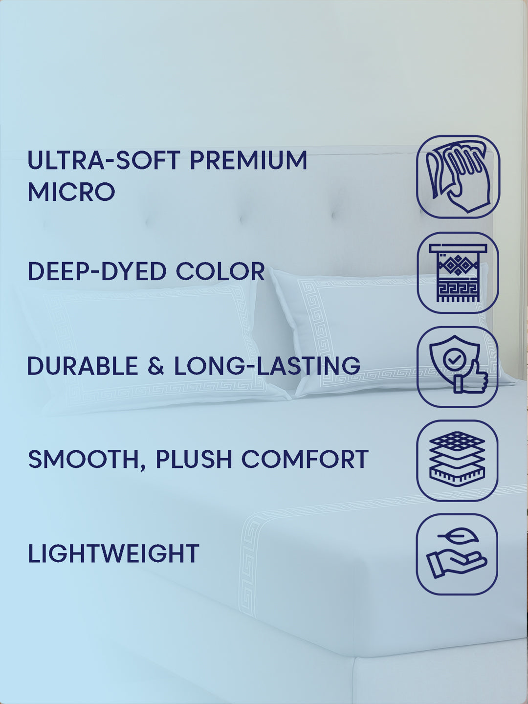 Premium 110 GSM Polyester King Size Bedsheet with 2 Pillow Covers Elite Embroidery Collection