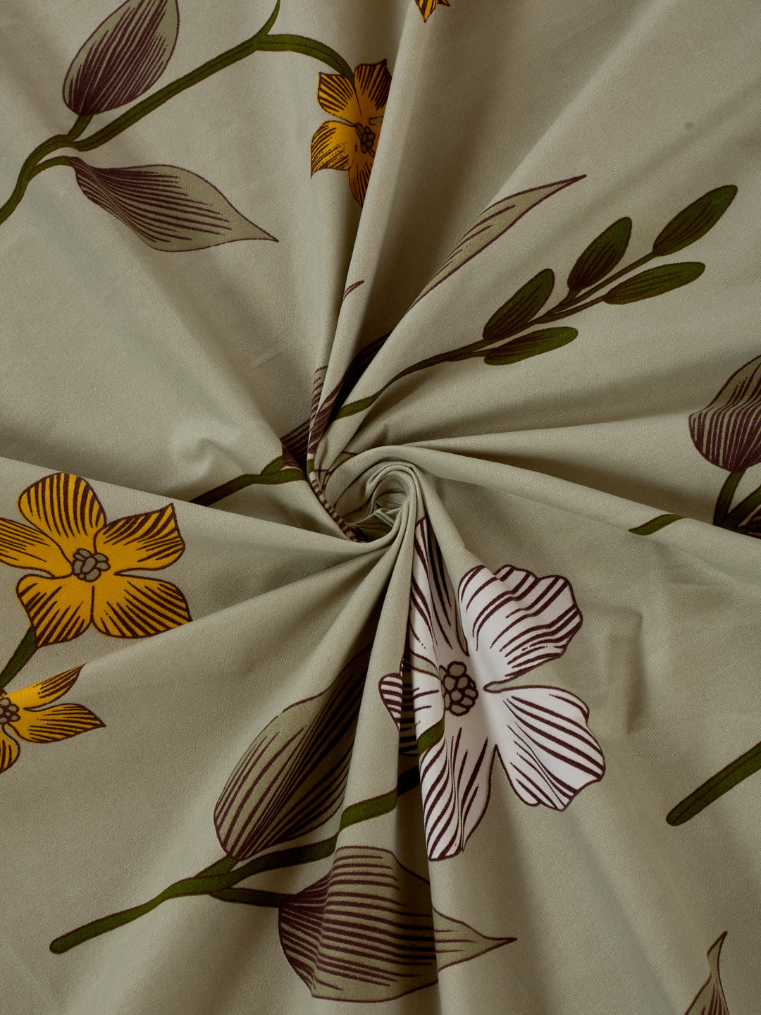 130 GSM Polyester Double Bed Bedsheet with 2 Pillow Covers Fashnik Collection