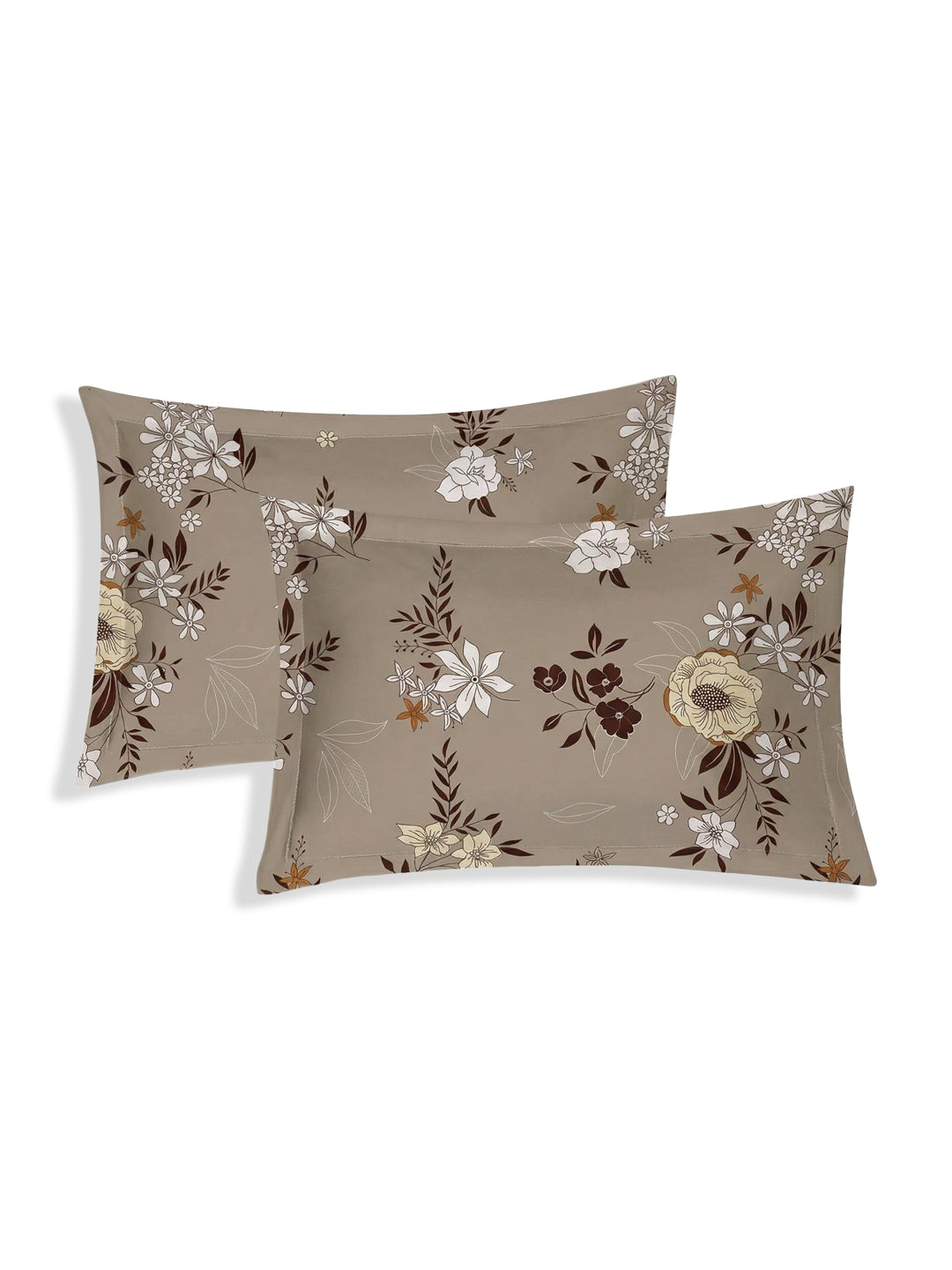 130 GSM Polyester Double Bed Bedsheet with 2 Pillow Covers Fashnik Collection