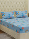 130 GSM Polyester Double Bed Bedsheet with 2 Pillow Covers Fashnik Collection