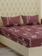 130 GSM Polyester Double Bed Bedsheet with 2 Pillow Covers Fashnik Collection