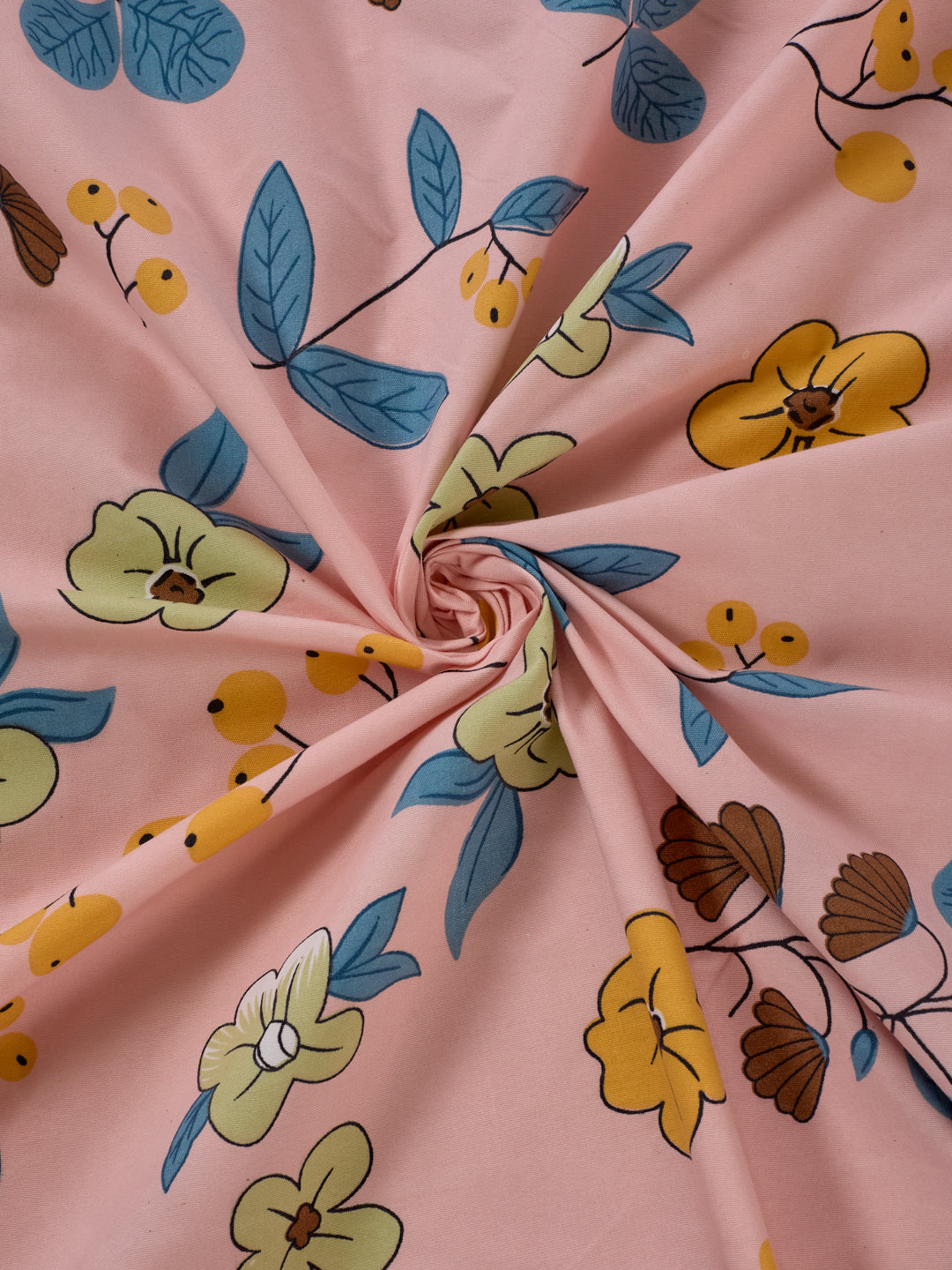 130 GSM Polyester Double Bed Bedsheet with 2 Pillow Covers Fashnik Collection