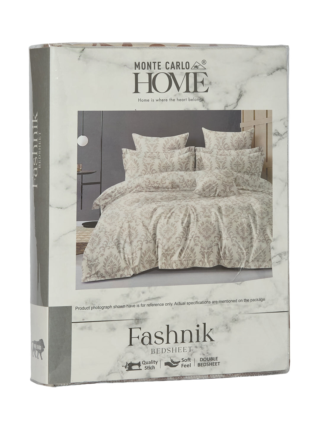 130 GSM Polyester Double Bed Bedsheet with 2 Pillow Covers Fashnik Collection
