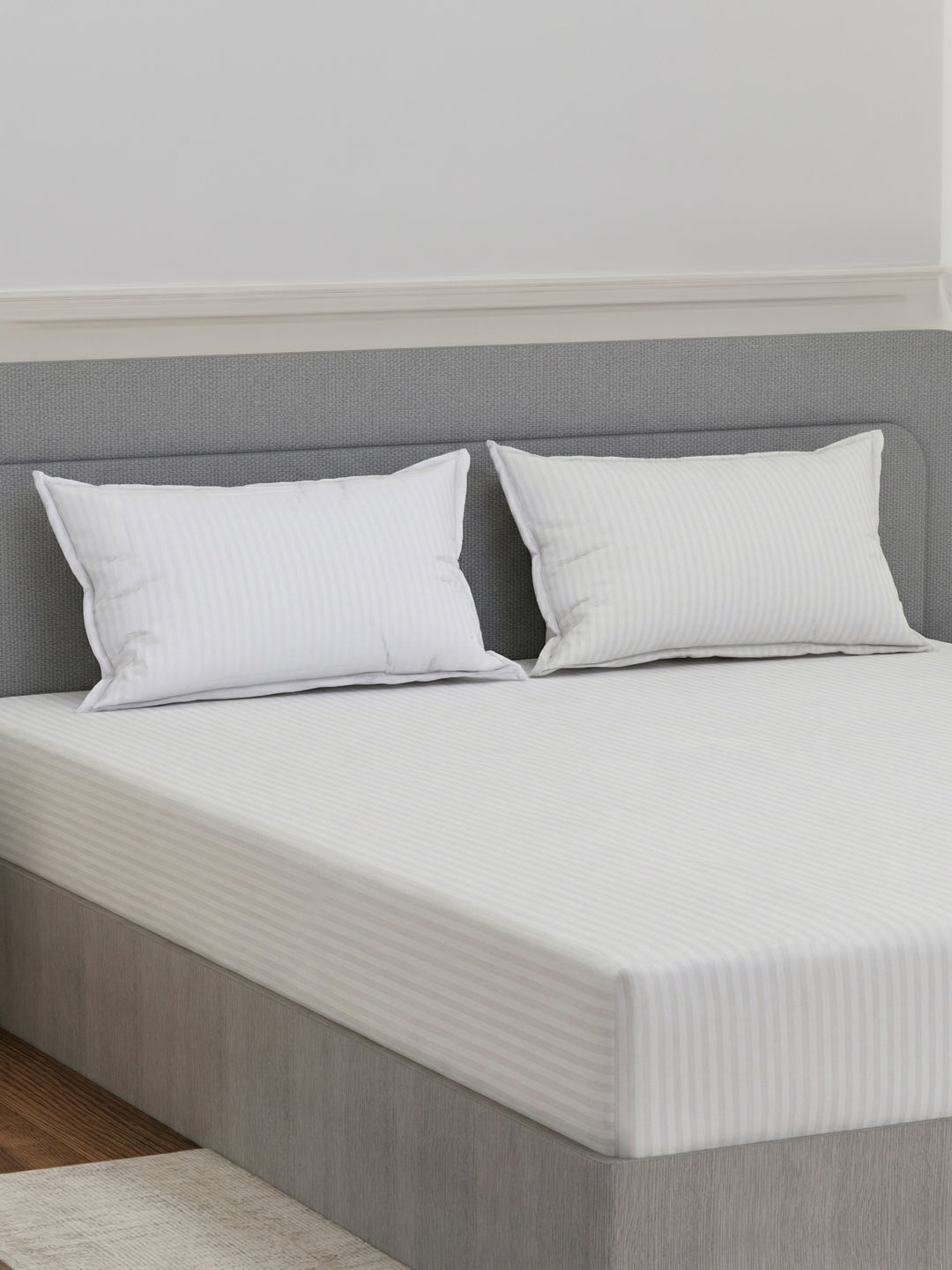130 GSM Polyester King Size Bedsheet with 2 Pillow Covers Hotel Essential Collection