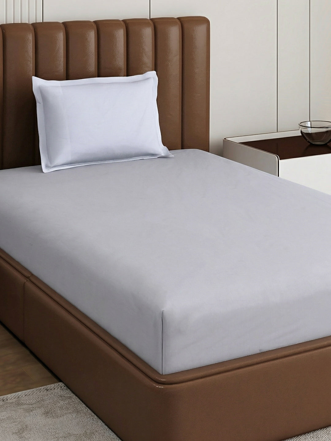 Premium 210 TC Pure Cotton Single Bed Bedsheet with 1 Pillow Cover Hotel Premium Collection