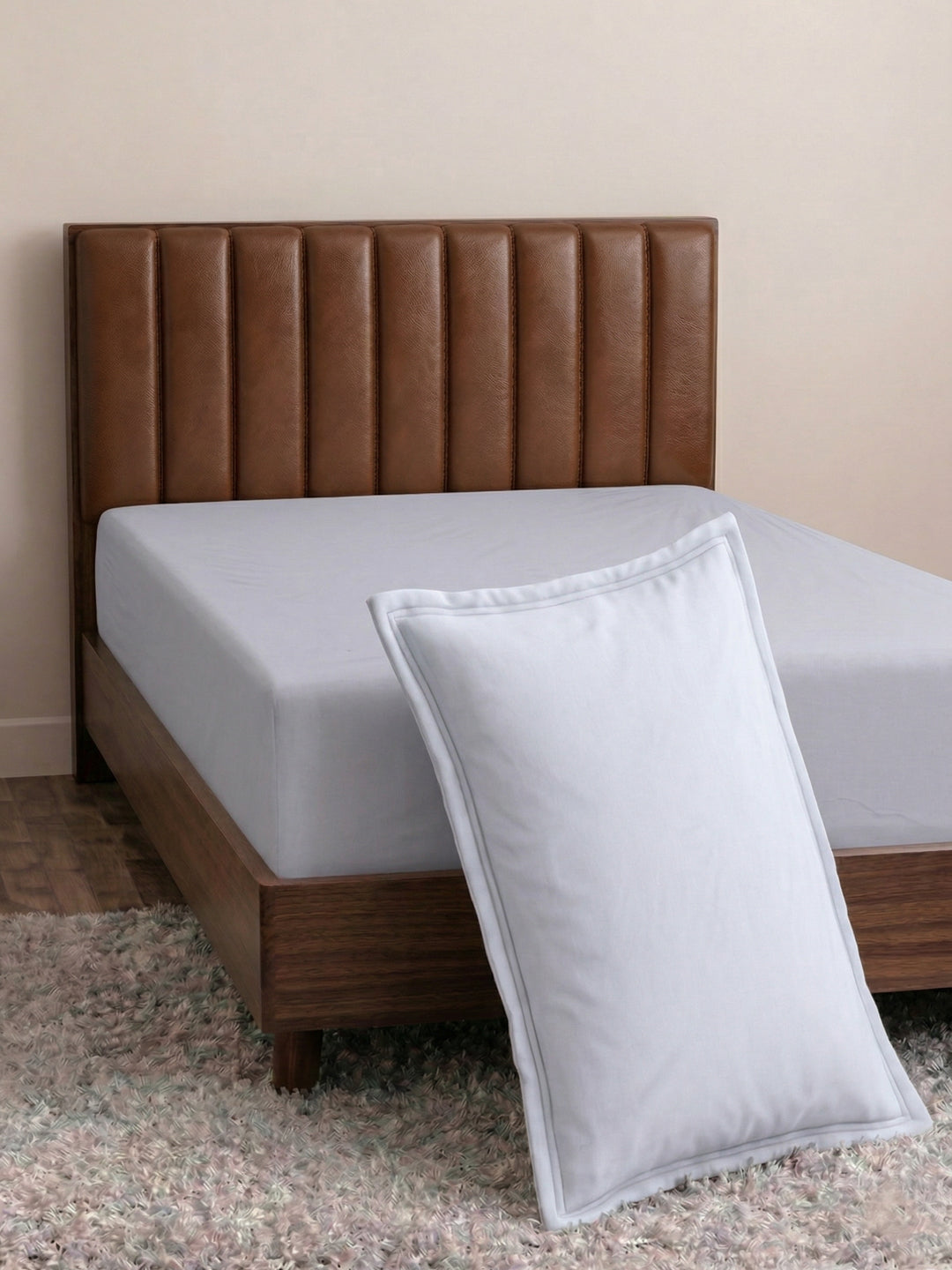 Premium 210 TC Pure Cotton Single Bed Bedsheet with 1 Pillow Cover Hotel Premium Collection