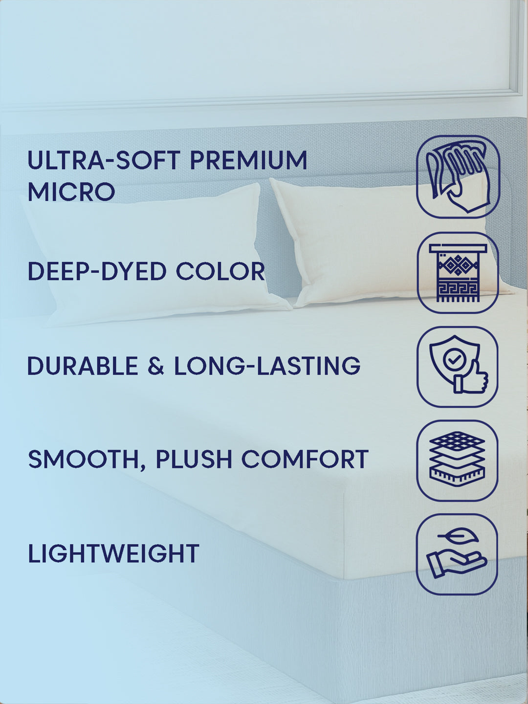 Luxury 300 TC Cotton Linen King Size Bedsheet with 2 Pillow Covers Eco Linen Collection