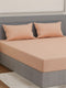 Luxury 300 TC Cotton Linen King Size Bedsheet with 2 Pillow Covers Eco Linen Collection