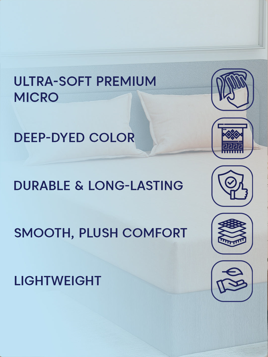 Luxury 300 TC Cotton Linen King Size Bedsheet with 2 Pillow Covers Eco Linen Collection