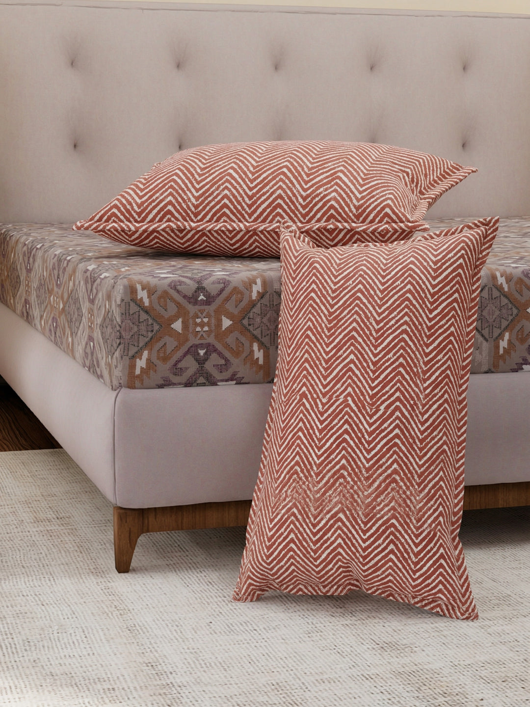 MOCA by Monte Carlo 120 TC Polycotton Double Bed Bedsheet with 2 Pillow Covers Paradise Collection