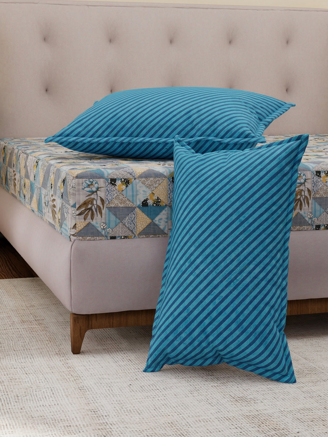 MOCA by Monte Carlo 120 TC Polycotton Double Bed Bedsheet with 2 Pillow Covers Paradise Collection