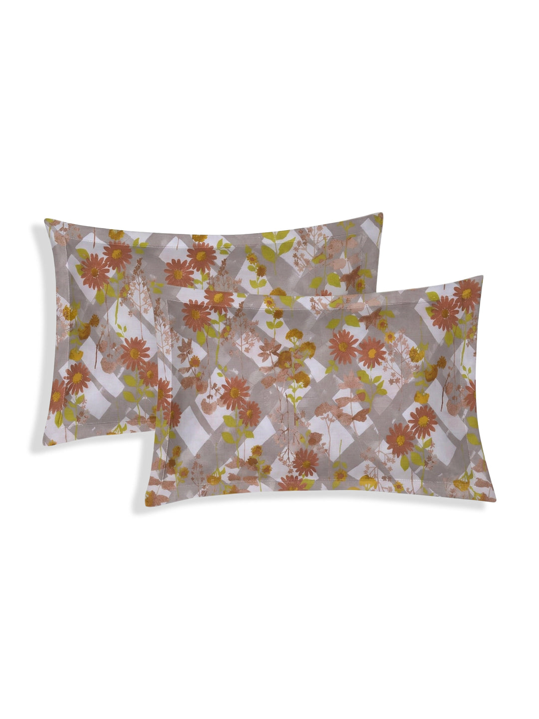 144 TC Pure Cotton Double Bed Bedsheet with 2 Pillow Covers Prestige Collection