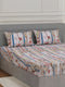 144 TC Pure Cotton Double Bed Bedsheet with 2 Pillow Covers Prestige Collection
