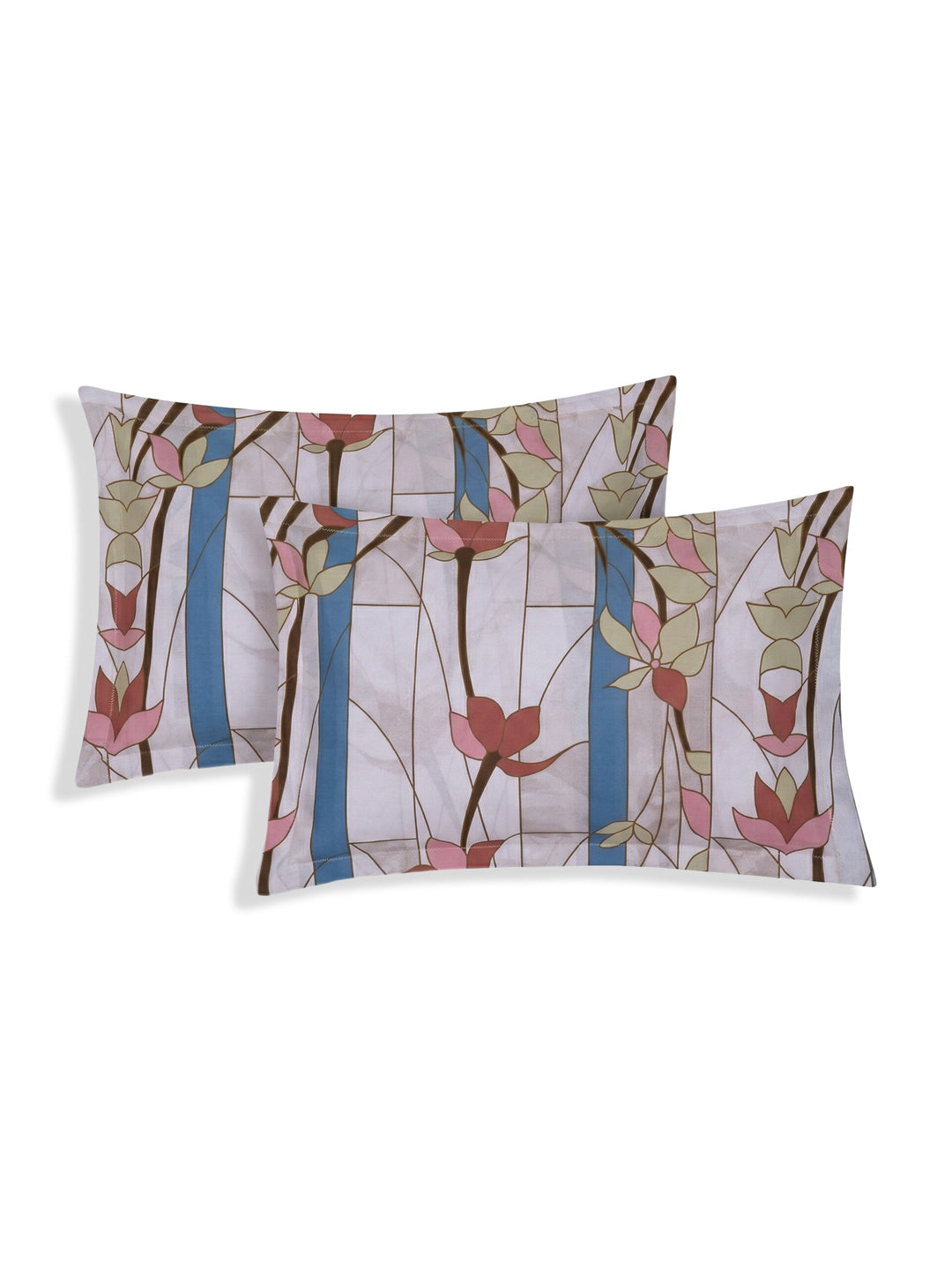 144 TC Pure Cotton Double Bed Bedsheet with 2 Pillow Covers Prestige Collection