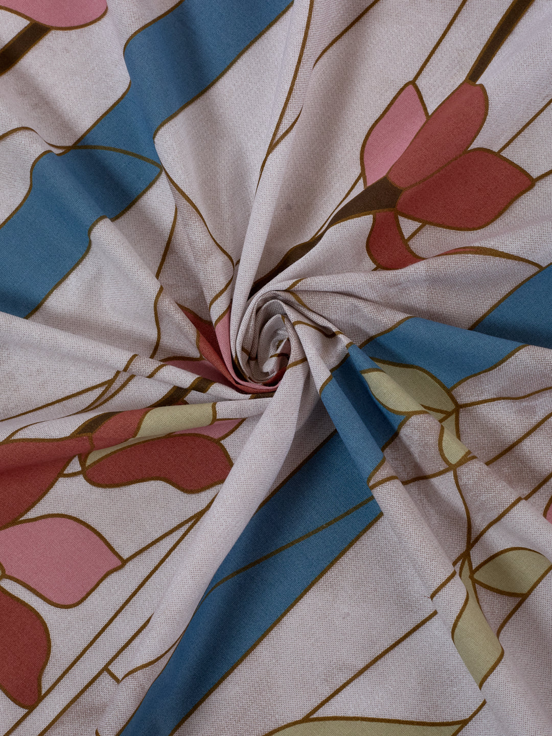 144 TC Pure Cotton Double Bed Bedsheet with 2 Pillow Covers Prestige Collection