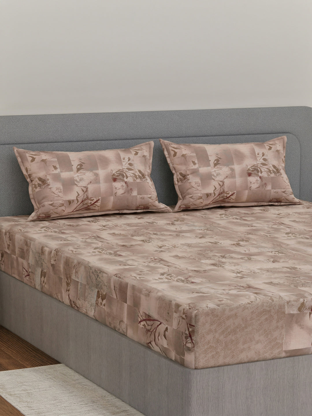144 TC Pure Cotton King Size Bedsheet with 2 Pillow Covers Prestige Collection