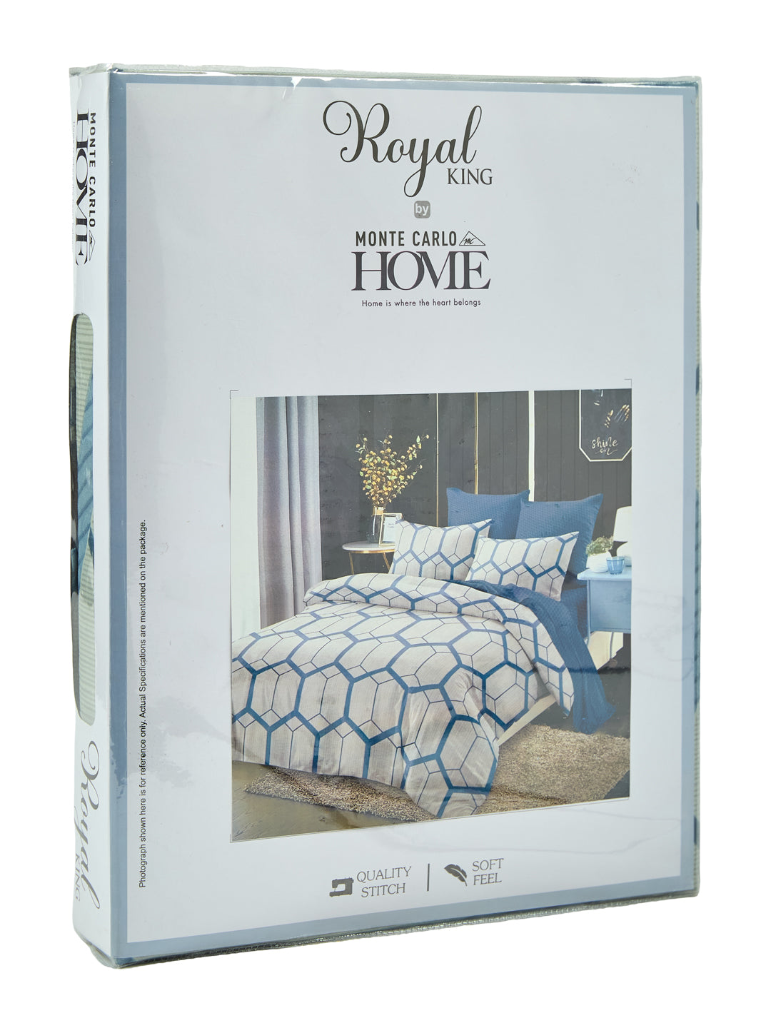 135 GSM Polyester King Size Bedsheet with 2 Pillow Covers Royal King Collection
