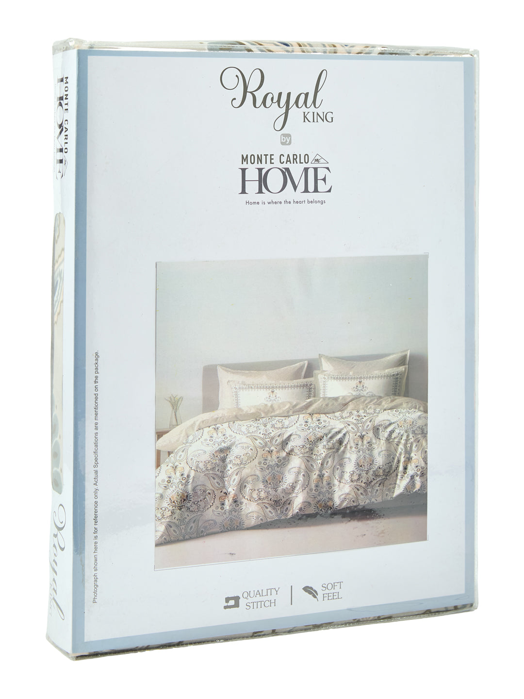 135 GSM Polyester King Size Bedsheet with 2 Pillow Covers Royal King Collection