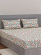 135 GSM Polyester King Size Bedsheet with 2 Pillow Covers Royal King Collection