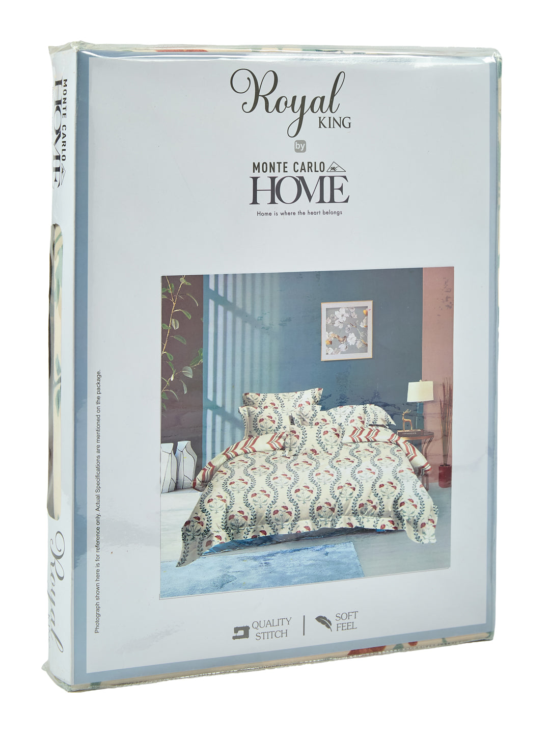 135 GSM Polyester King Size Bedsheet with 2 Pillow Covers Royal King Collection