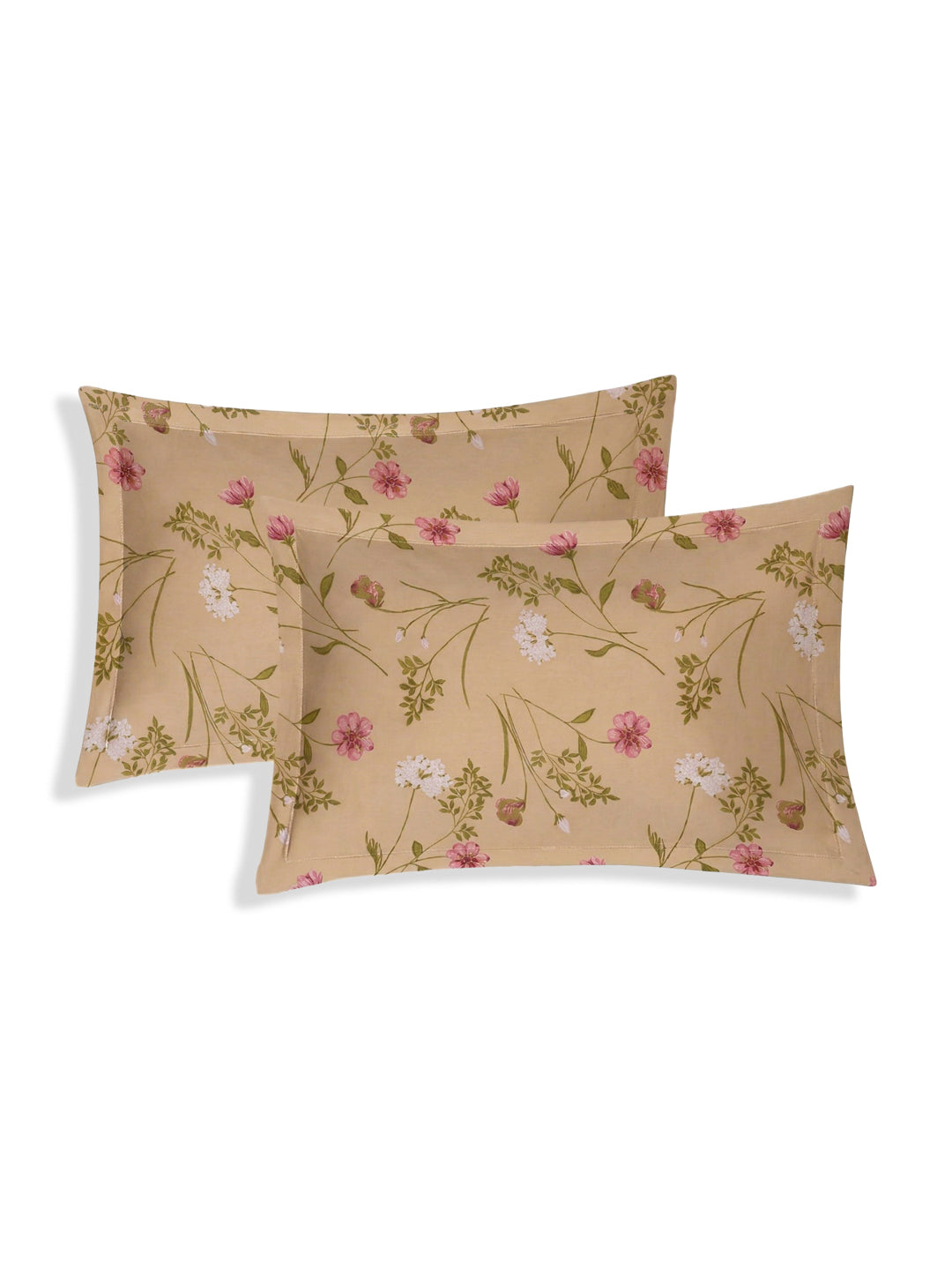 135 GSM Polyester King Size Bedsheet with 2 Pillow Covers Royal King Collection