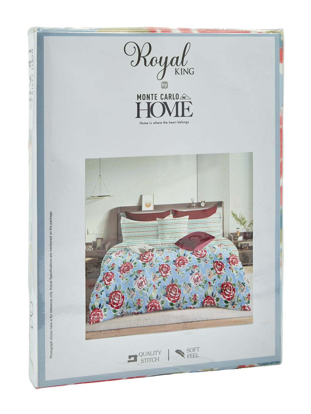 135 GSM Polyester King Size Bedsheet with 2 Pillow Covers Royal King Collection
