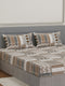 135 GSM Polyester King Size Bedsheet with 2 Pillow Covers Royal King Collection
