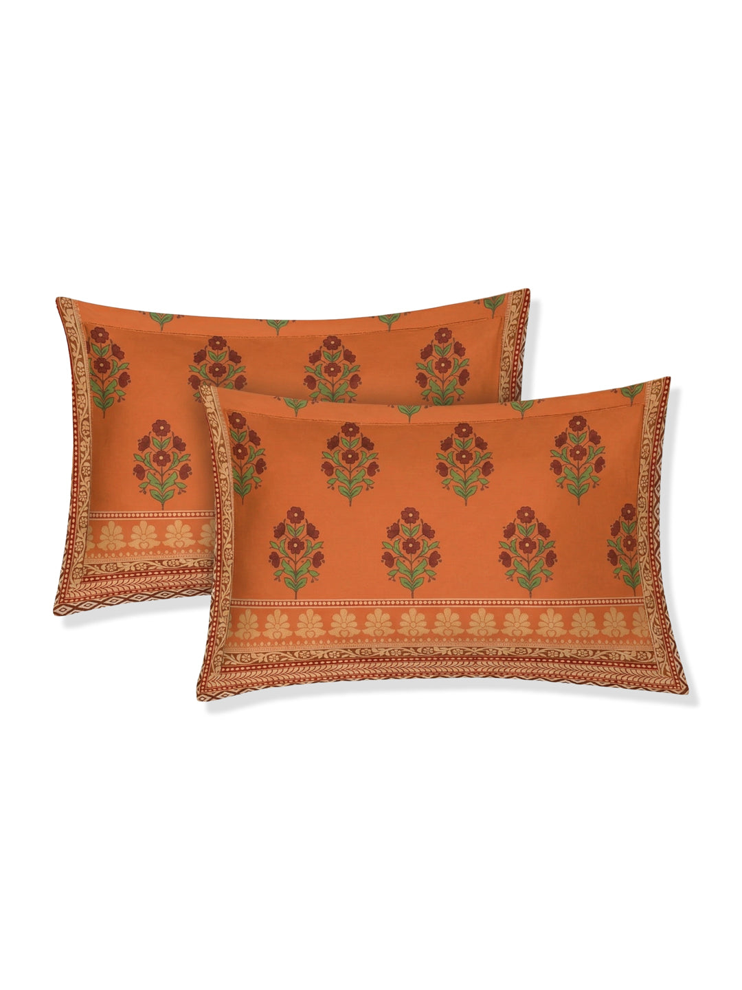 Premium 180 TC Pure Cotton King Size Bedsheet with 2 Pillow Covers Sanganeri Collection