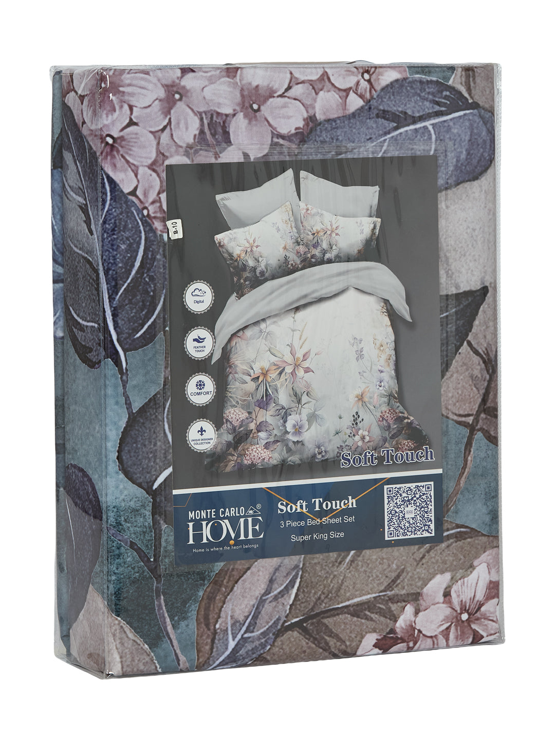 120 GSM Polyester King Size Bedsheet with 2 Pillow Covers Soft Touch Collection