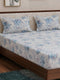 120 GSM Polyester King Size Bedsheet with 2 Pillow Covers Textura Jacquard Collection