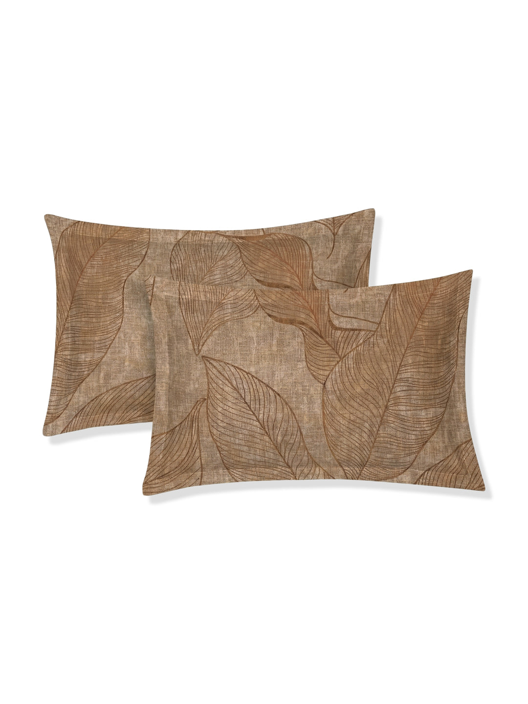 120 GSM Polyester King Size Bedsheet with 2 Pillow Covers Textura Jacquard Collection