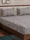 120 GSM Polyester King Size Bedsheet with 2 Pillow Covers Textura Jacquard Collection