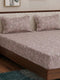 120 GSM Polyester King Size Bedsheet with 2 Pillow Covers Textura Jacquard Collection