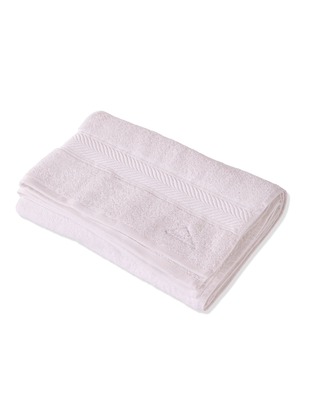 Premium White 100% Cotton Solid 525 GSM Bath Towel Amber 1 Pc Pvc Pack