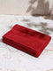 Premium Red 100% Cotton Solid 525 GSM Bath Towel Amber 1 Pc Pvc Pack
